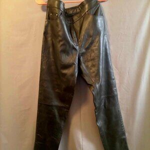 Leather Fashion Hub Black Straight Leg Pants XL